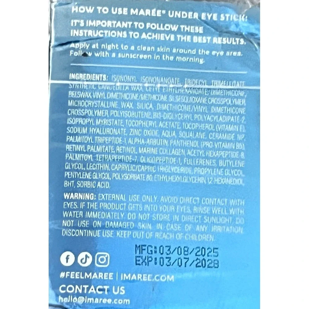 MAREE 7‑in‑1 Retinol + Collagen Under Eye Balm Stick – Firmagen‎ Complex